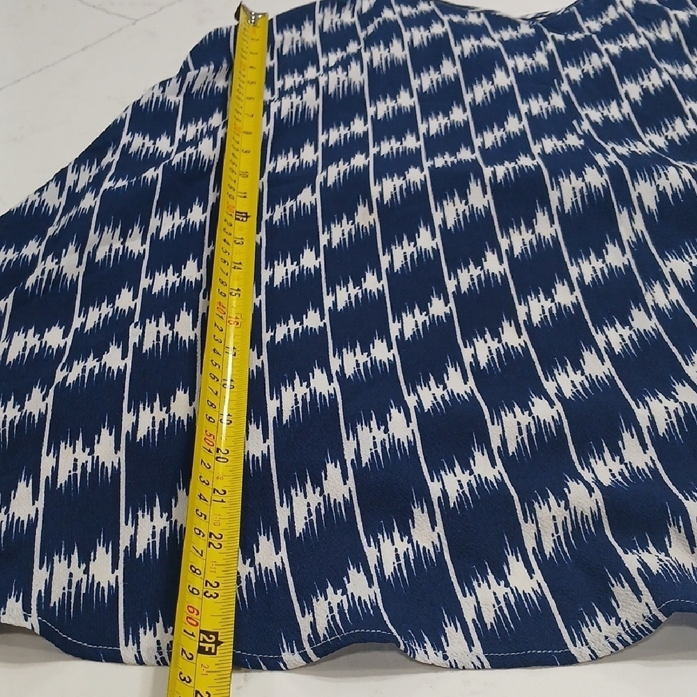 Mini Sun Dress Navy And White Desing, Sz Small, Flowy Ovesized, Gentle Used. - Picture 6 of 8